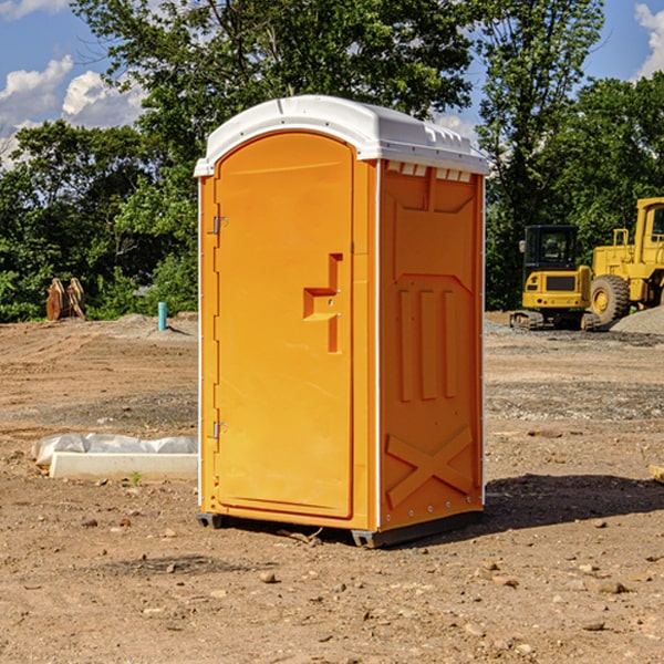 how often are the portable restrooms cleaned and serviced during a rental period in Ossian